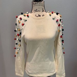 Vintage Paavia Floral Accent Sweater